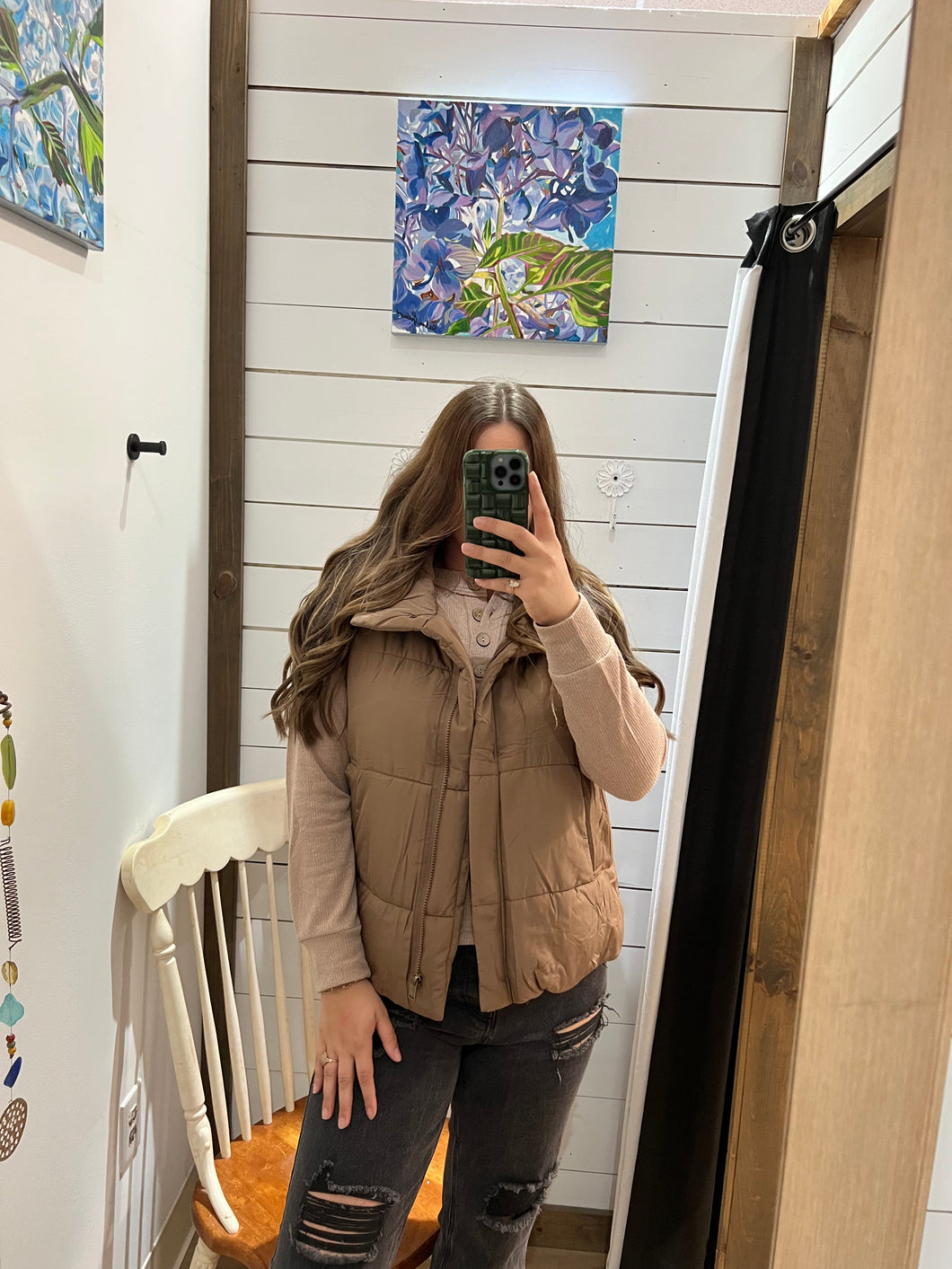 Cinnamon Sugar Puffer Vest