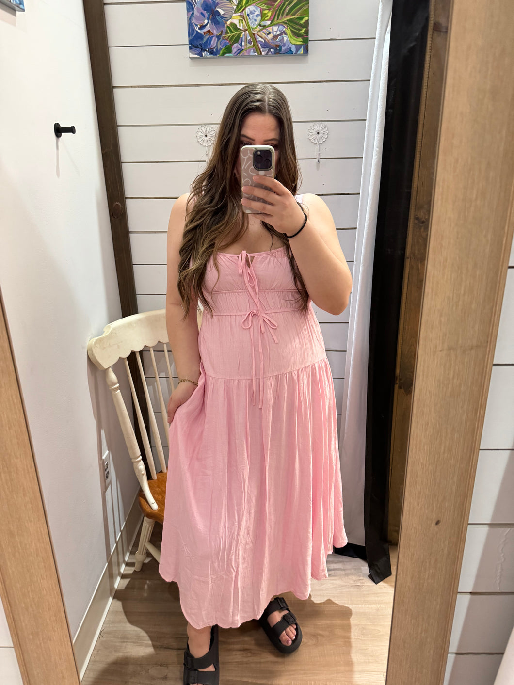 bubblegum pink midi dress Bay Beach party dress up Designed with a sleeveless webadminDarsihMaxi Size:9XL-Waist 52-54 inches