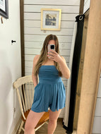 Endless Tube Top Romper - Dusty Blue