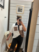 Load image into Gallery viewer, Vintage Latte Colorblock Top

