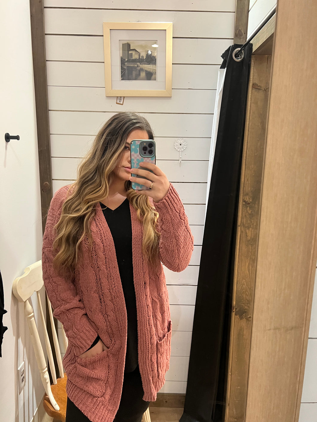 Cable Knit Oversized Cardigan