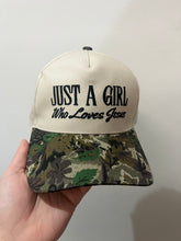 Load image into Gallery viewer, Just a Girl Who Loves Jesus Canvas Hat
