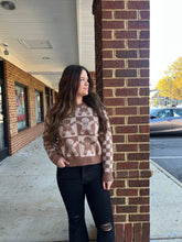 Load image into Gallery viewer, Gingerbread Checkered Sweater - Khaki
