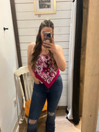 Fuschia Bandana Top