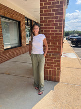 Load image into Gallery viewer, Olive Linen Pants
