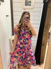 Load image into Gallery viewer, Bloom Midi Dress Fuschia
