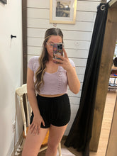 Load image into Gallery viewer, Lavender Crochet Crop Top
