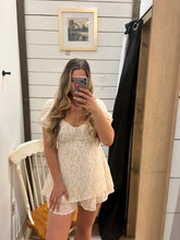 Load image into Gallery viewer, Bottomless Mimosa Romper Dress
