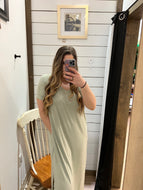 V-neck Maxi - Lt Sage