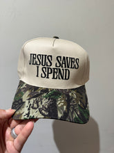 Load image into Gallery viewer, Jesus Saves I Spend Canvas Hat
