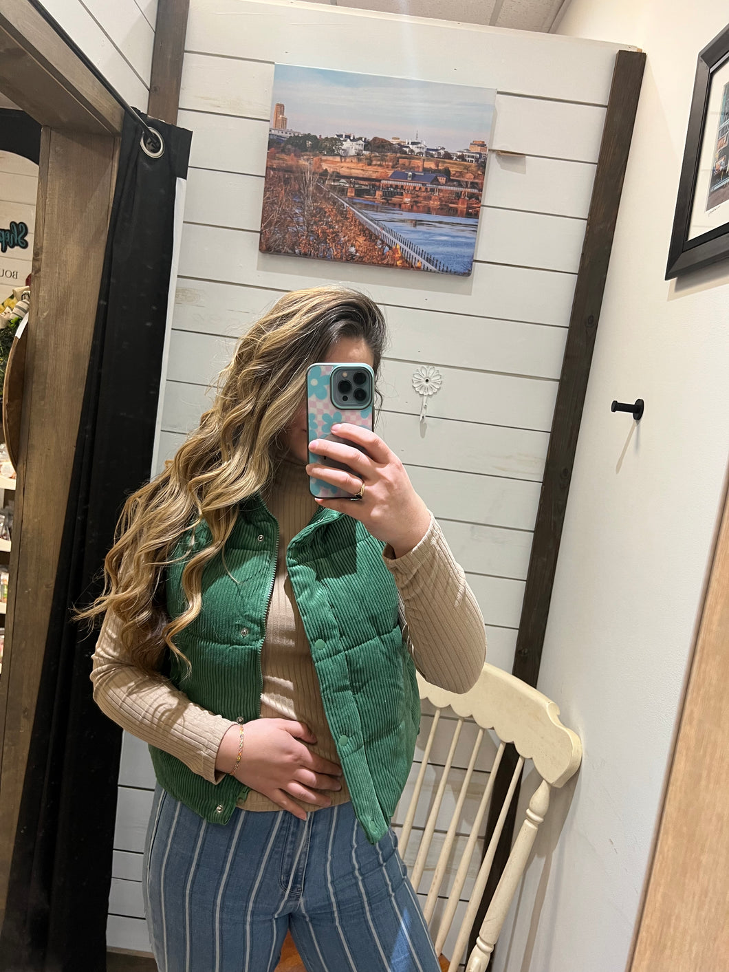 Corduroy Puffer Vest