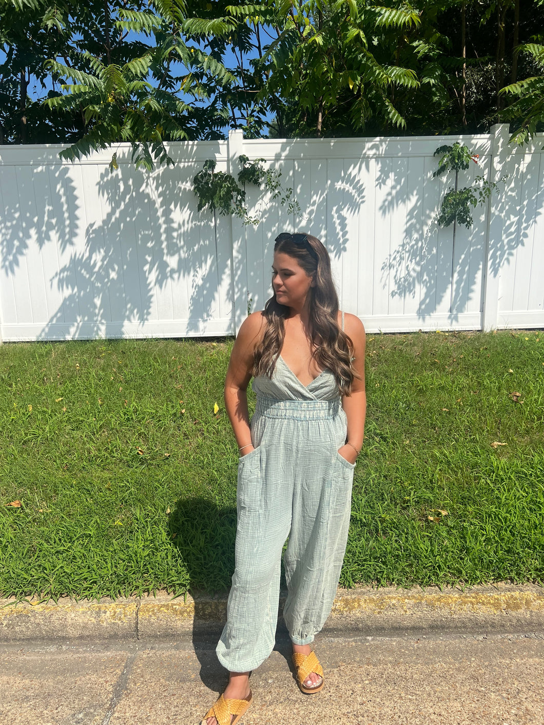 Natural Earth Gauze Jumpsuit