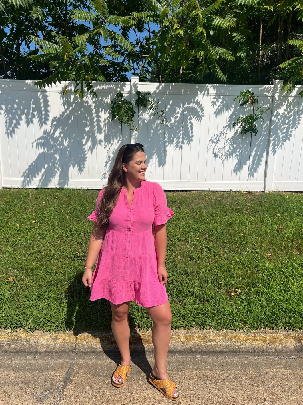 Pretty in Pink Gauze Mini Dress