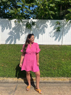 Pretty in Pink Gauze Mini Dress