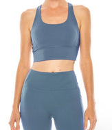 Slate Cross Back Sports Bra