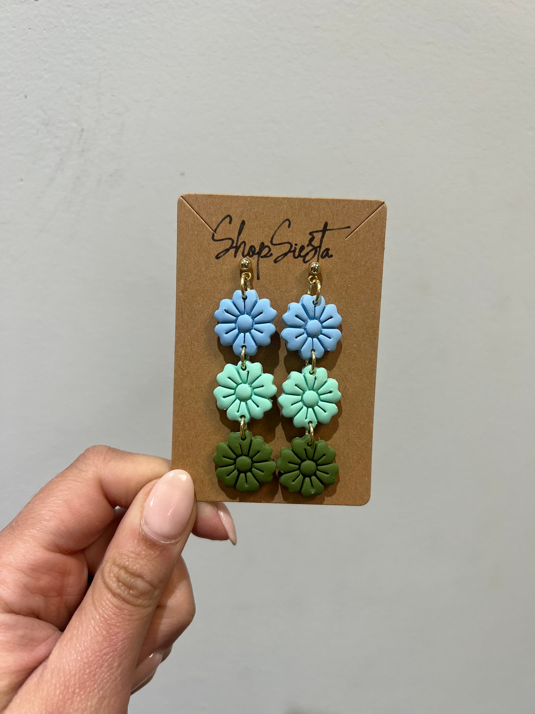 Floral Clay Dangles