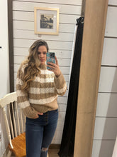 Load image into Gallery viewer, Cable Knit Striped Sweater
