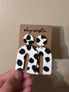 Cow Print Statement Dangle